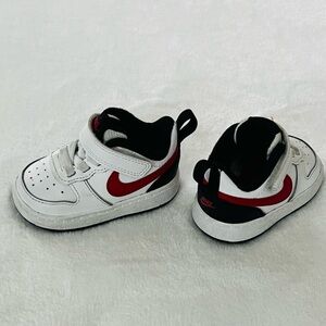 Nike Kids White and Red Sneakers